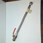 Sharkbite SSB088FLEX18BV 3/4" Ball Valve Hose 18" Water Heater Fitting Open. Price: $20.00.