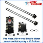 Electric Water Heater Tune-up Kit, Includes Two Thermostats Element New. Price: $40.84.