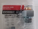 Everbilt Dielectric Union Galvanized Steel Fip X Sweat 1/2" 1000 044 283 New. Price: $7.99.