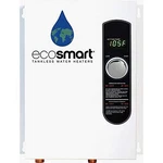 Ecosmart Electric Tankless Water Heater 18KW 240V White Wall Mounted Open. Price: $329.50.