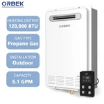 Orbek 120,000BTU Propane Gas Tankless Water Heater Outdoor 5.1 Gpm Csa Certified New. Price: $499.99.