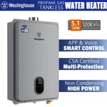 Westinghouse 16L Indoor Tankless Water Heater Propane Gas 120K Btu Wifi Control New. Price: $749.99.
