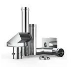 2X Stainless Steel Vent Pipe & 3" Wall Thimble Kit For Indoor Gas Water Heater Open. Price: $149.99.