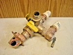 TWHWOR5- Rinnai Hot Water Outlet U245-865-3 W/isolation & Pressure Relief Valves Used. Price: $79.00.