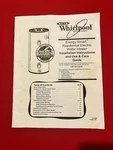 Whirlpool Energy Smart Electric Water Heater - Installation/operation Manual Used. Price: $5.00.
