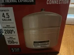 Everbilt 4.5 Gal Thermal Expansion Tank 3/4" Mip Model: EF-TET-4T Open. Price: $34.00.