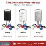 Portable Tankless Water Heater 1.32GPM With Pump Kit Option Add Dolly Bracket New. Price: $149.99.