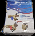3/4'' Tankless Water Heater Isolation Service Valve Kit W/ Relief Brass Open. Price: $44.99.