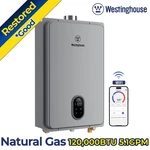Tankless Water Heater Natural Gas 120K 5.1GPM Smart Indoor Certified Refurbished Excellent. Price: $560.99.