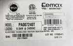Brand New Never Used Eemax Pro Advantage Series 1 Electric Tankless Water Heater. Price: $175.00.