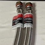 2 X Everbilt Fip Connector 18 In. Hot Water Heater Supply Lines Open. Price: $14.77.