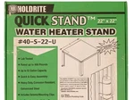 40S22U Steel Water Heater Quickstand Supports Upto 52 Gallons 22IN X 16IN Open. Price: $24.70.