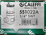 Caleffi 551022A (brand New) 3/4" Sweat. Price: $120.00.