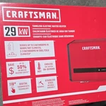 Craftsman Tankless Electric Water Heater 29KW CMXTEPA0029 Red Digital New. Price: $525.00.