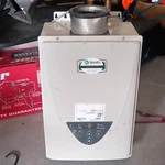 A. O. Smith Signature Series Gas Tankless Water Heater Digital Display Beige New. Price: $750.00.