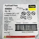 Lot Of 10 Pureflow Viega 49004 Press Manifold 4: Closed X " New. Price: $139.99.