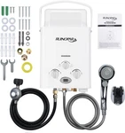 Portable Water Heater Propane Tankless - 6L 1.58GPM Rv On Demand Bright White New. Price: $194.99.