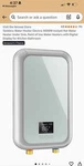 Nessxa Electric Tankless Water Heater 9000W Digital Display Compact Under Sink Open. Price: $80.00.