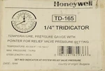 Honeywell TD-165 1/4" Tridicator Temperature Pressure Guage -320 F New. Price: $38.00.