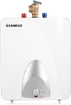 Camplux 6 Gallon Electric Mini-tank Water Heater, 1440W, Wall/floor Mounted New. Price: $400.99.
