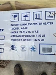 Tankless Water Heater Natural Gas Used. Price: $350.00.